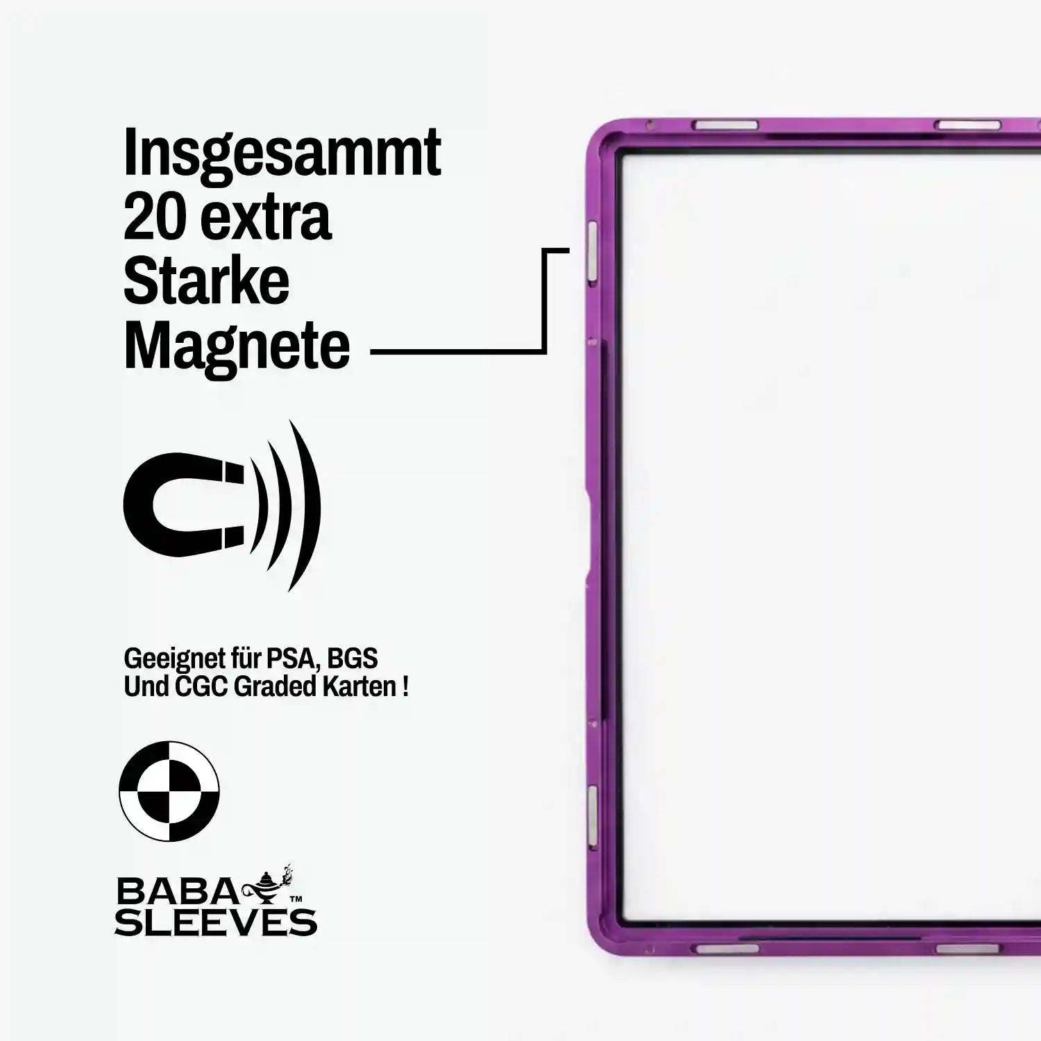 SLAB PSA GRADING CARD CASE GLASS MAGNET