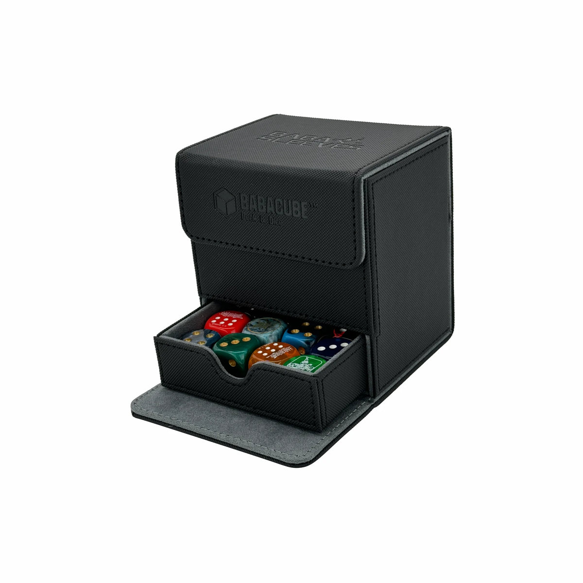 BabaCube baba sleeves Deckbox Schwarz für 100+ mehr Karten YuGiOh One Piece Pokémon Magic Lorcana riftbound mit würfelfach