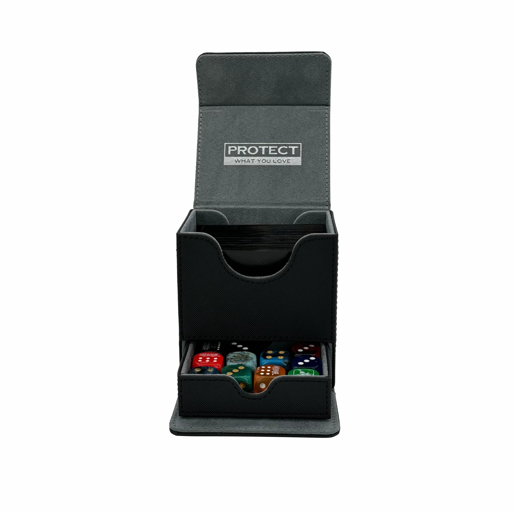 BabaCube baba sleeves Deckbox Schwarz für 100+ mehr Karten YuGiOh One Piece Pokémon Magic Lorcana riftbound mit würfelfach