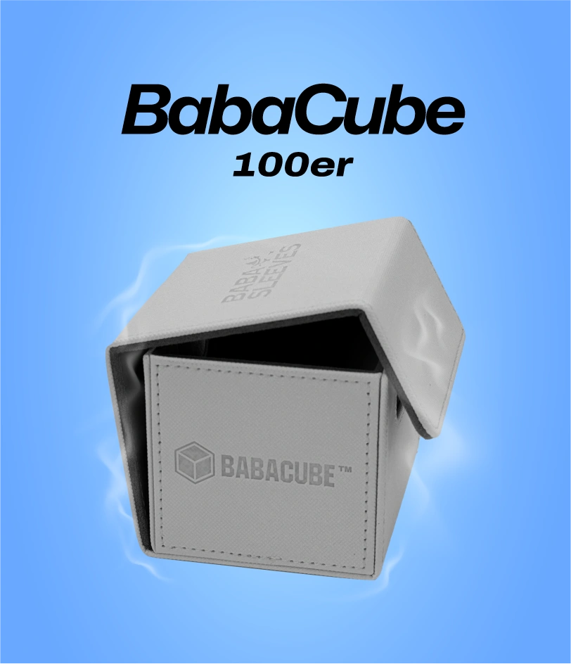 Edle Deckbox aus PU Leder für 100 Sammelkarten – langlebig, stylisch und perfekt für TCG & MTG Spieler.