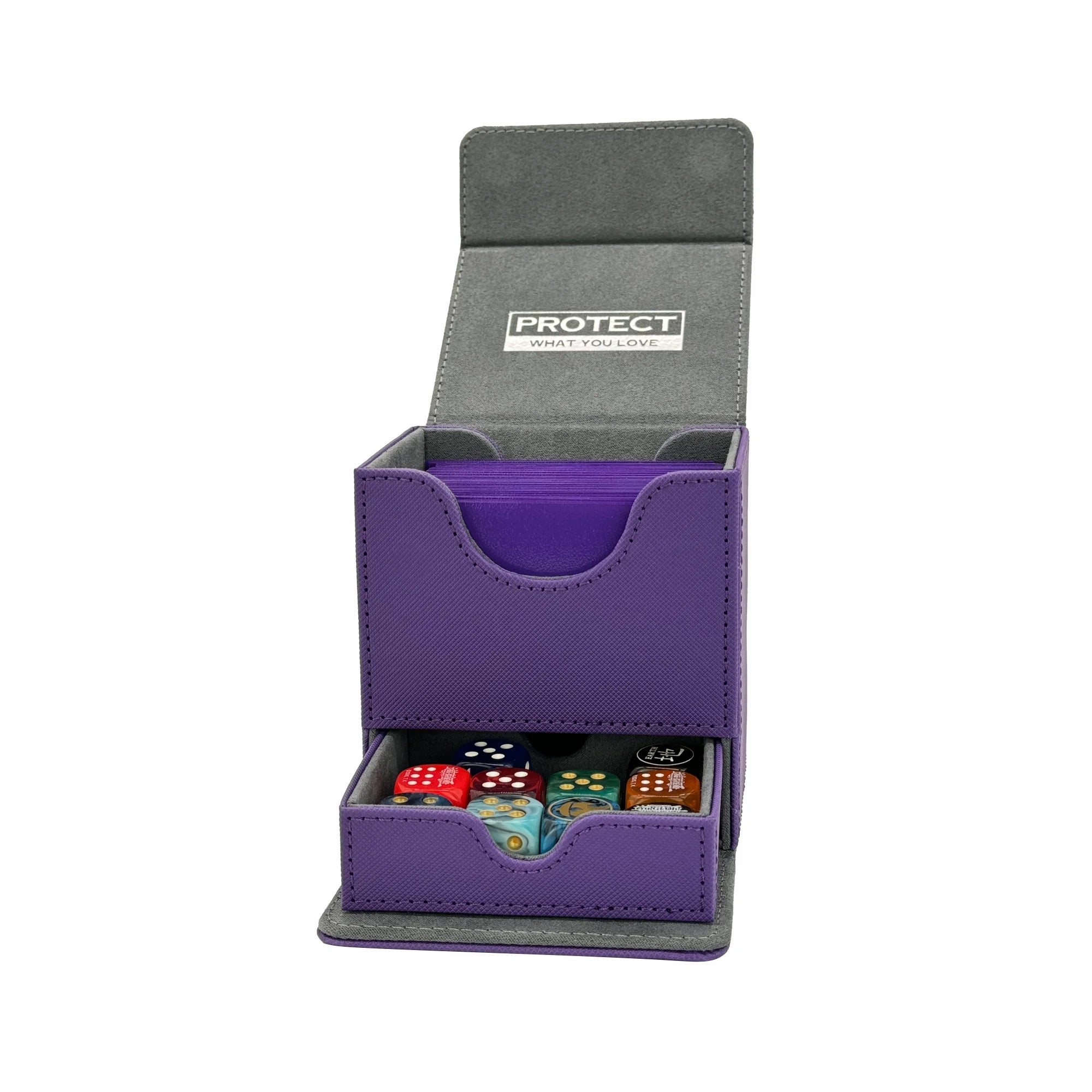 BabaCube baba sleeves Deckbox Lila für 100+ mehr Karten YuGiOh One Piece Pokémon Magic Lorcana riftbound mit würfelfach