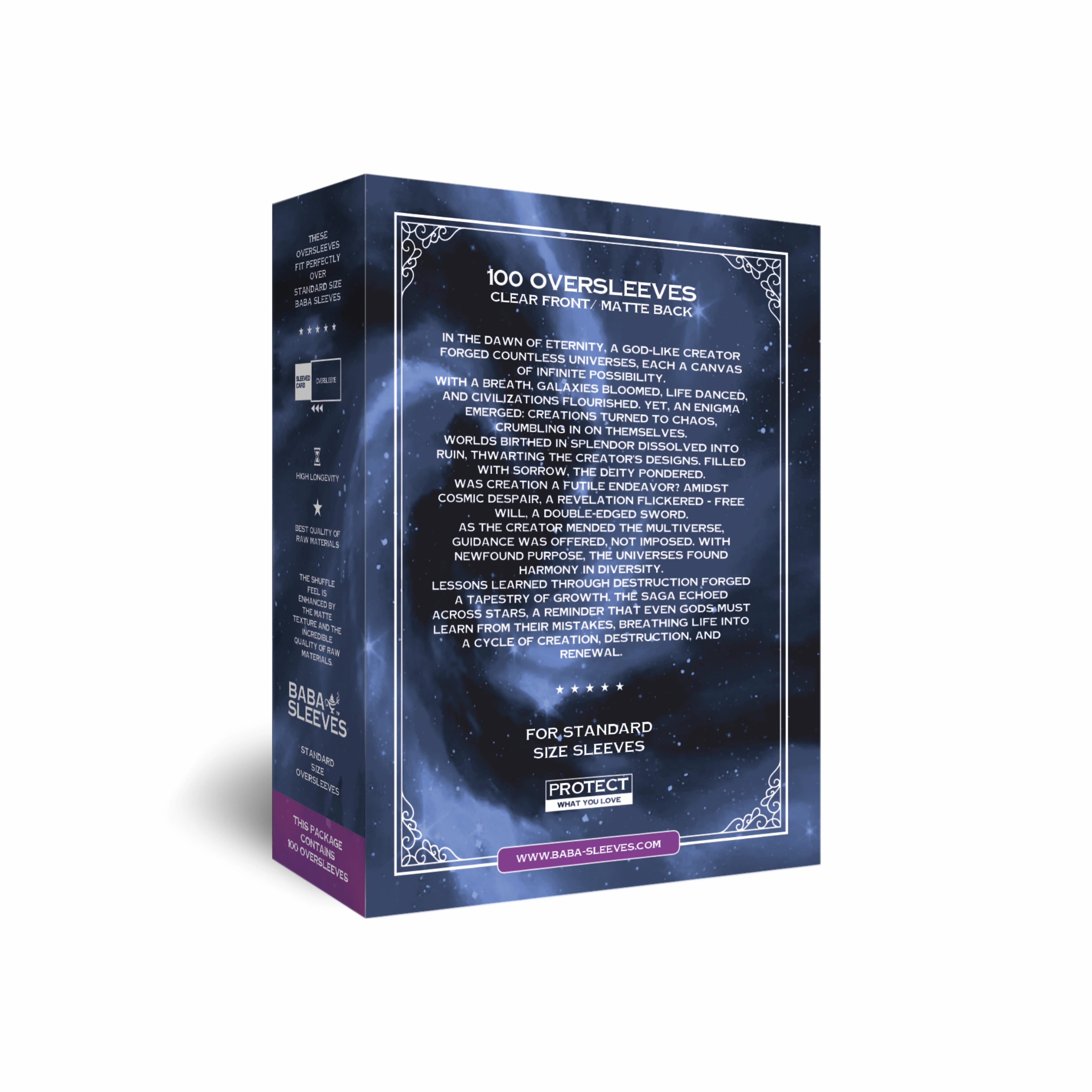 Baba Sleeves Oversleeves (Outer Sleeves) Standard Size Matt - 100 Hüllen