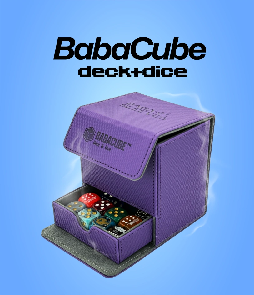 Premium Deckbox aus PU Leder für 100 Karten mit integriertem Würfelfach – ideal für Magic, Pokémon & Yu-Gi-Oh Spieler.