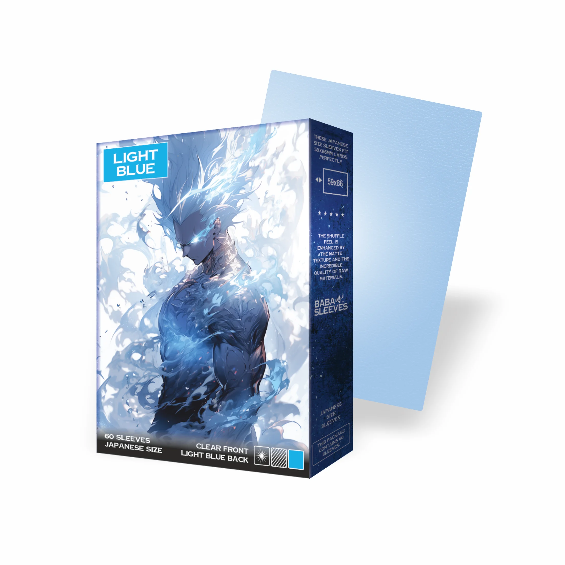 Baba Sleeves Matte Light Blue / Hellblaue Hüllen