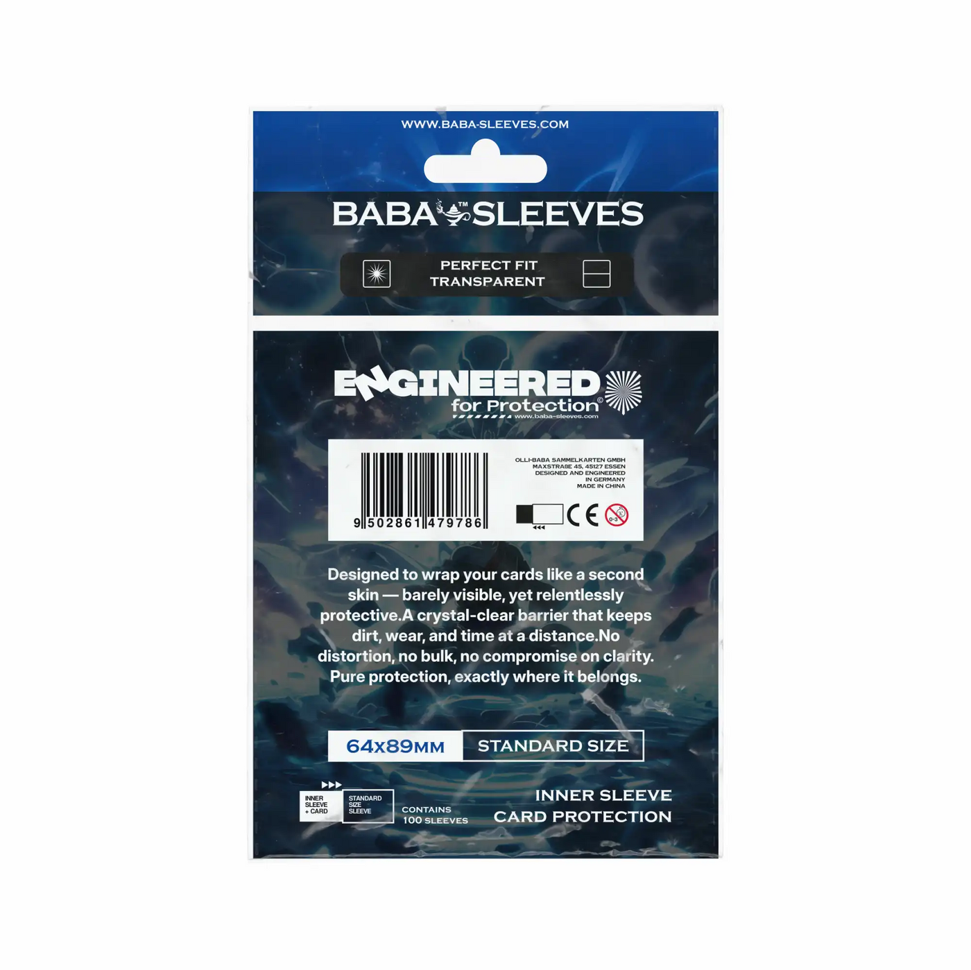 inner sleeves 64x89mm in Deckbox mit double-gesleevten Magic Karten Turnier