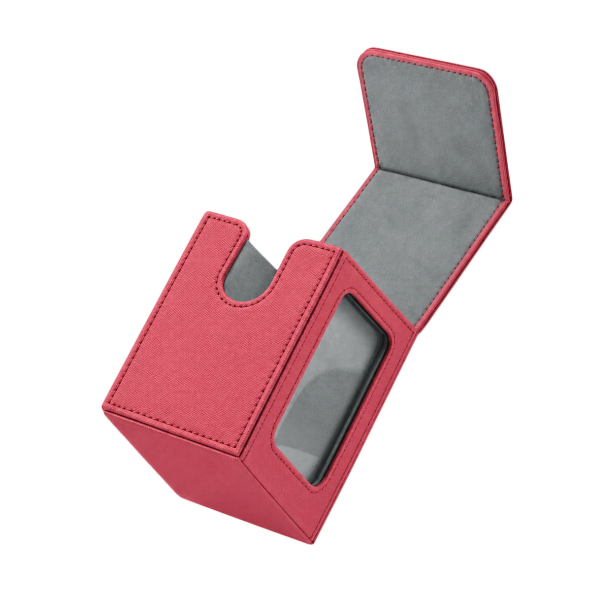 Deckbox mit Sichtfenster Pink (Rosa) für 100 Karten – BabaCube Leader mit Magnetverschluss für Pokémon, One Piece, Magic & Yu-Gi-Oh! | PU-Leder