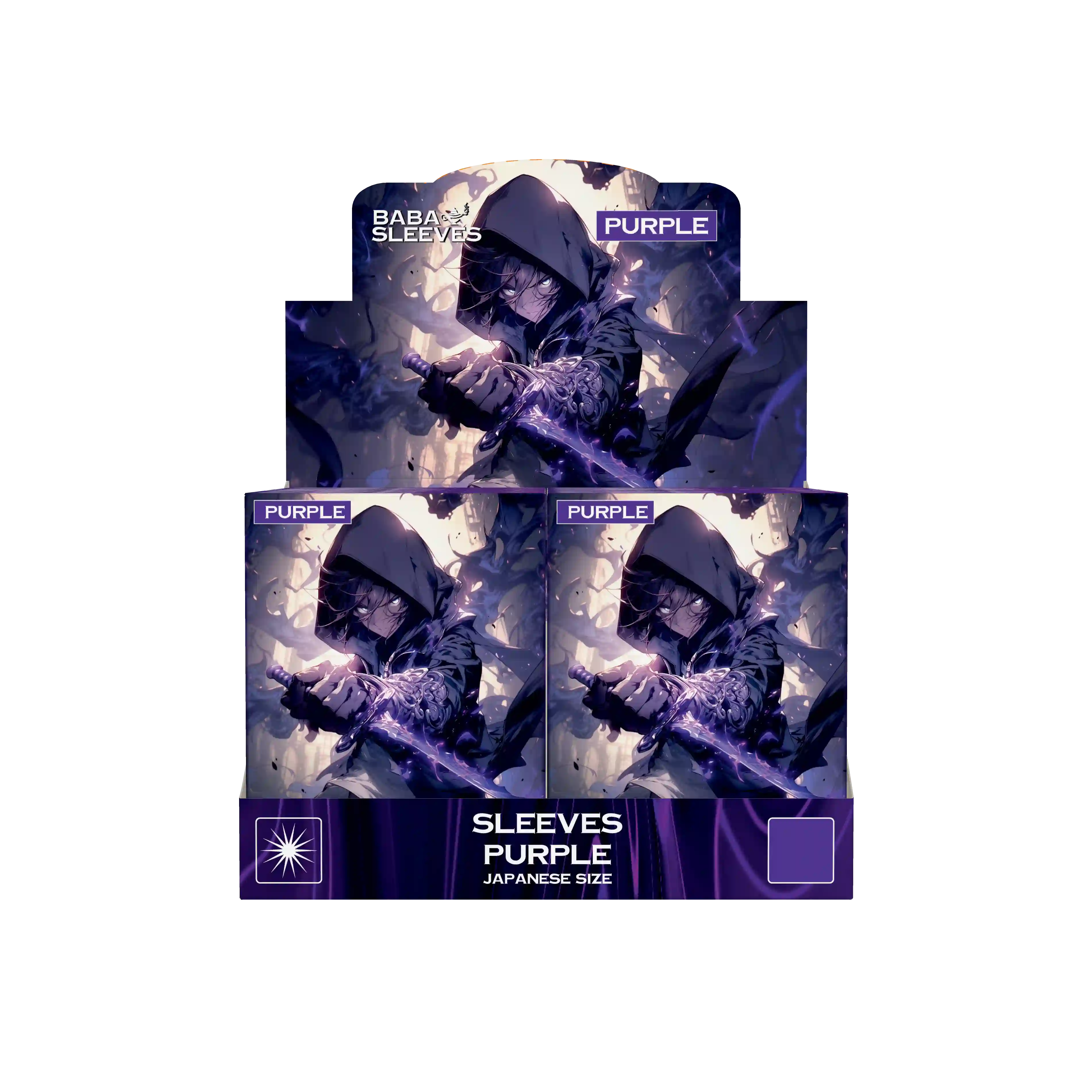 Display Box lilane purple Yu-Gi-Oh Kartenhüllen Japanese Size mehrere Packungen à 60 Stück