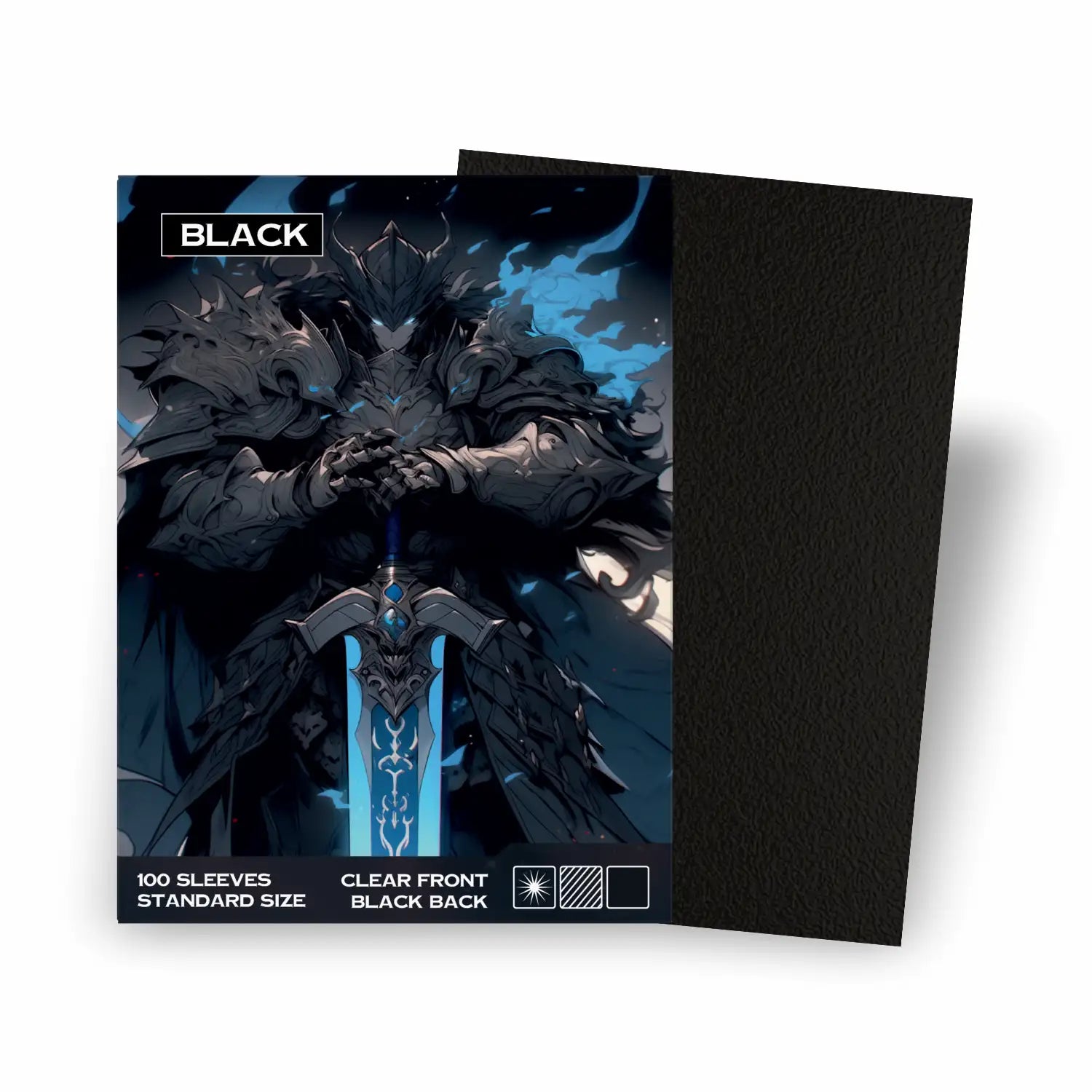 Kartenhüllen Standard Size Schwarz 100 Stück, Verpackung vorne – Sammelkartenhüllen 66x91mm für Pokémon, Magic the Gathering, One Piece TCG