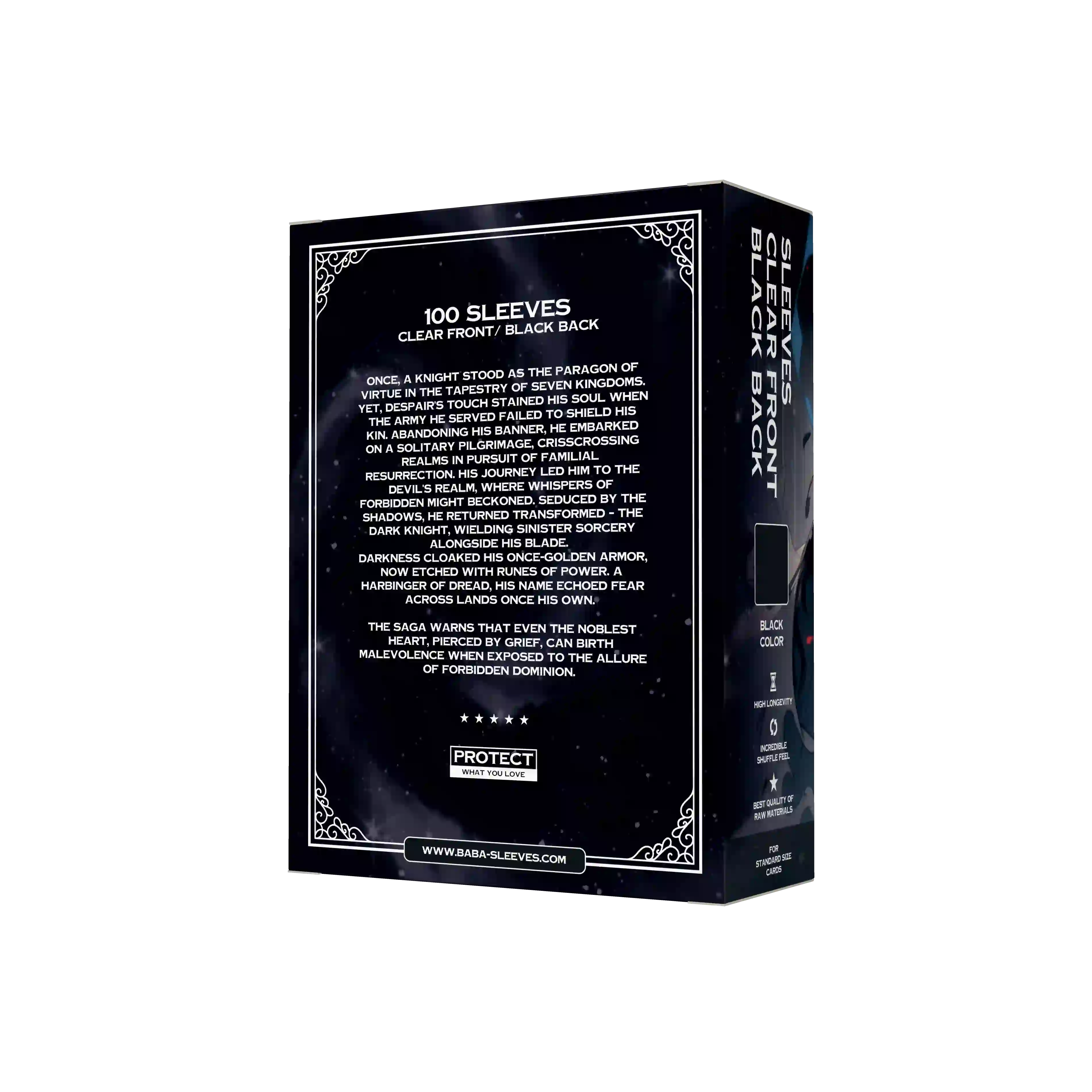 Rückseite Schwarze Kartenhüllen Verpackung, blickdichte Standard Size Sleeves 100 Stück für Sammelkartenspiele wie Magic the Gathering und Pokémon