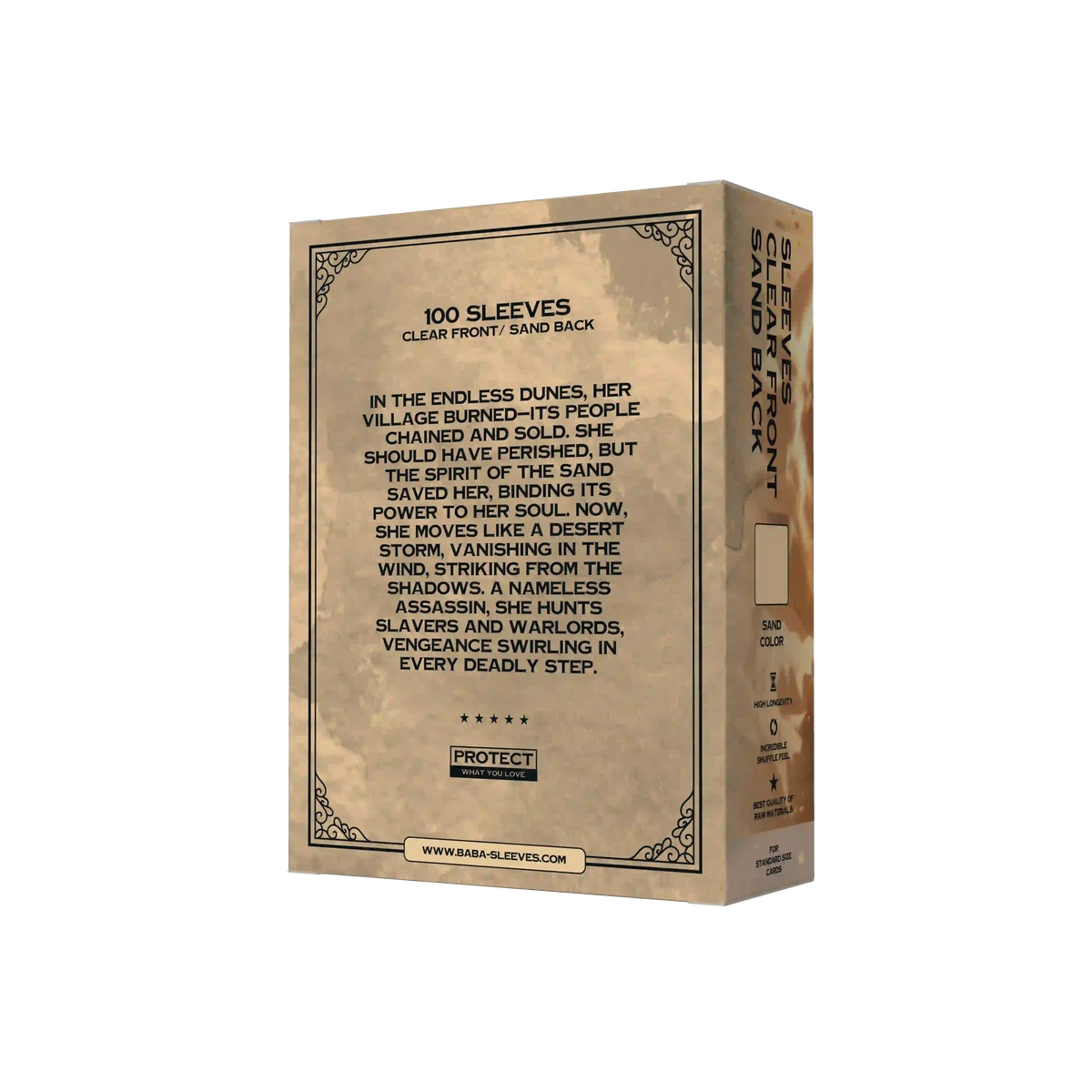 Rückseite Sand Beige Kartenhüllen Verpackung, blickdichte Standard Size Sleeves 100 Stück für Sammelkartenspiele wie Magic the Gathering und Pokémon