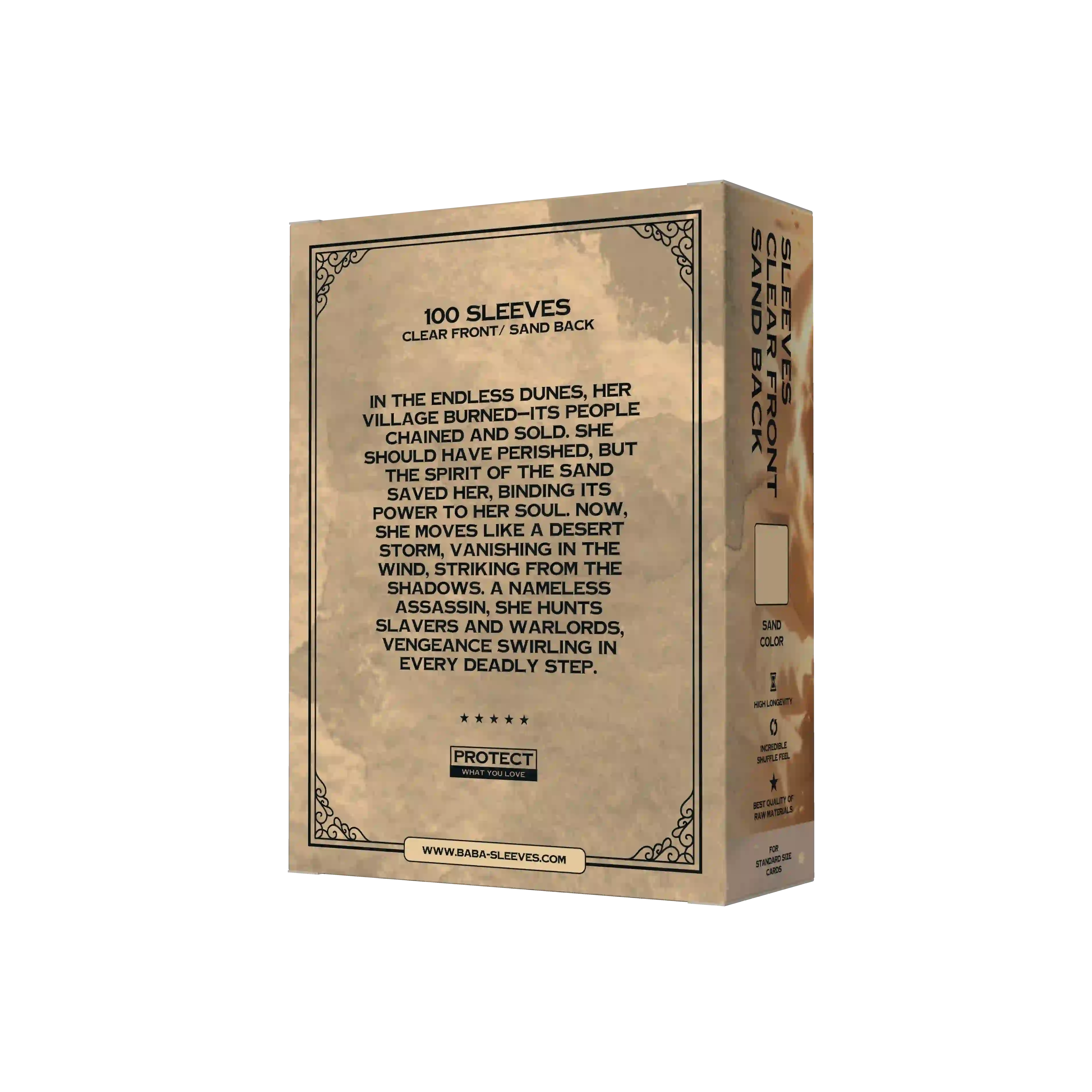 Rückseite Sand Beige Kartenhüllen Verpackung, blickdichte Standard Size Sleeves 100 Stück für Sammelkartenspiele wie Magic the Gathering und Pokémon