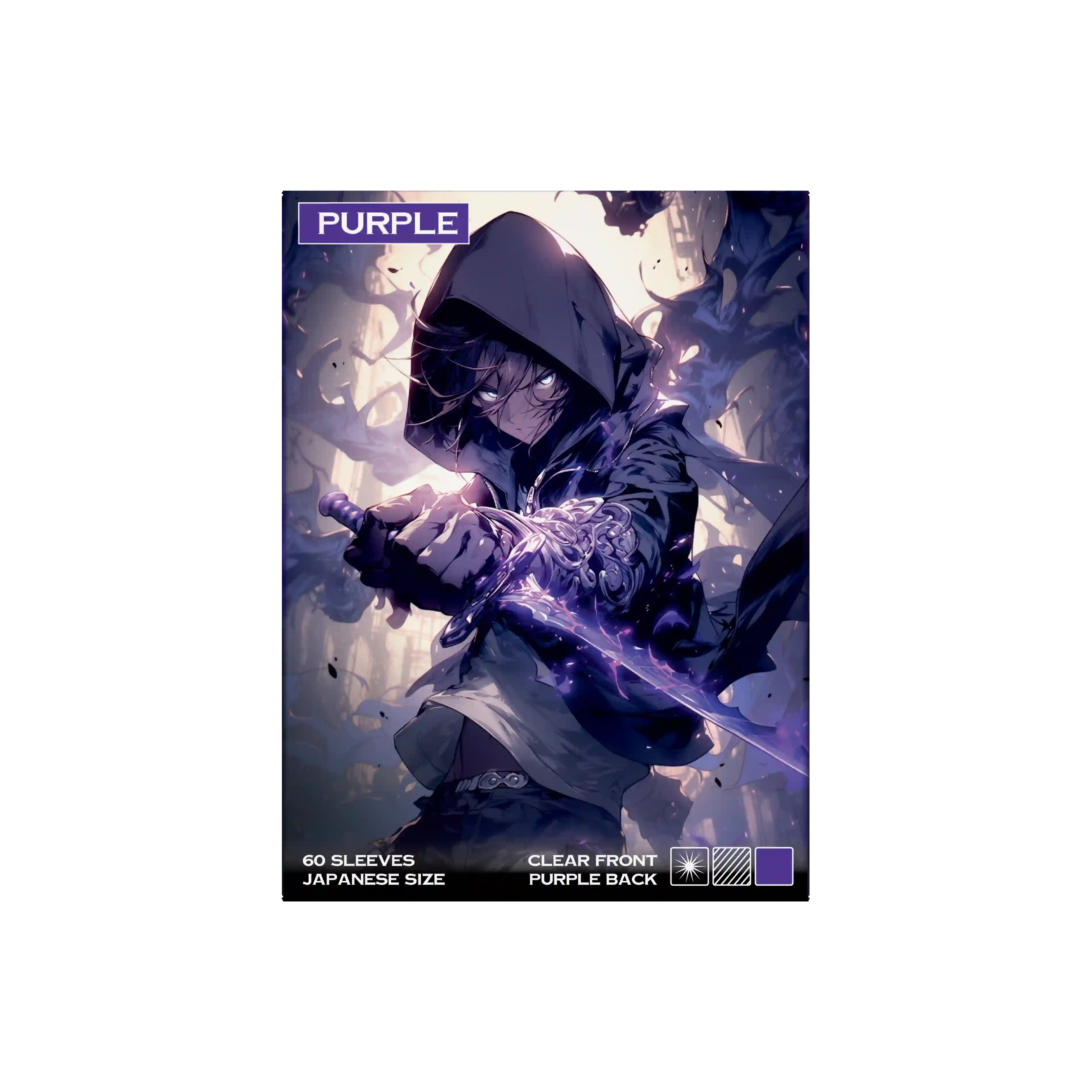 Verpackung Frontansicht lila purple Yu-Gi-Oh Kartenhüllen Japanese Size 60 Stück