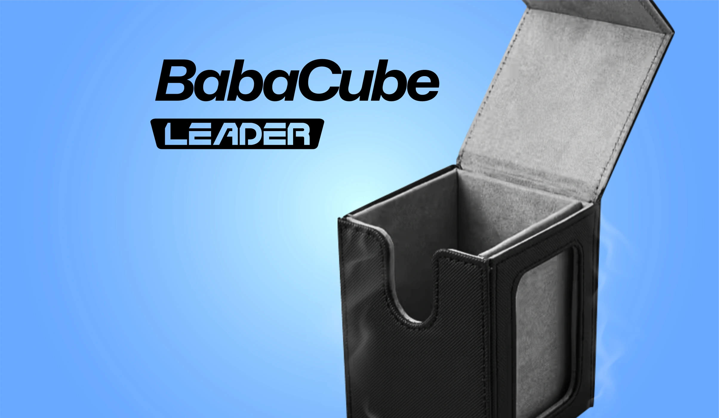 Elegante Sammelkarten Deckbox für 100 Karten mit Sichtfenster für Leader-Karte – optimaler Schutz und Turnier-Style.