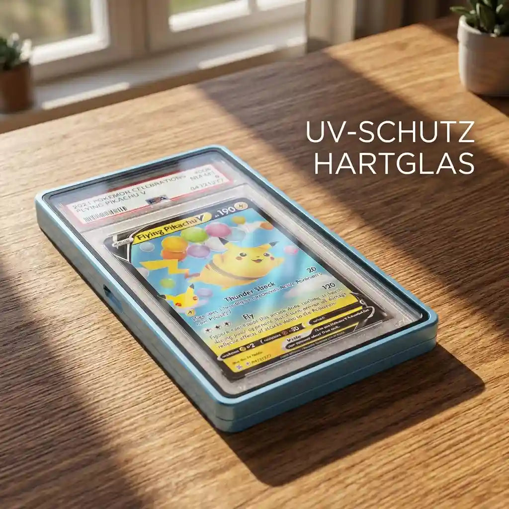 Gestapelte Slab Bumper aus Aluminium und Hartglas für Graded Cards, stapelbares Design für große Sammlungen, UV‑Schutz Schutzhülle für PSA CGC