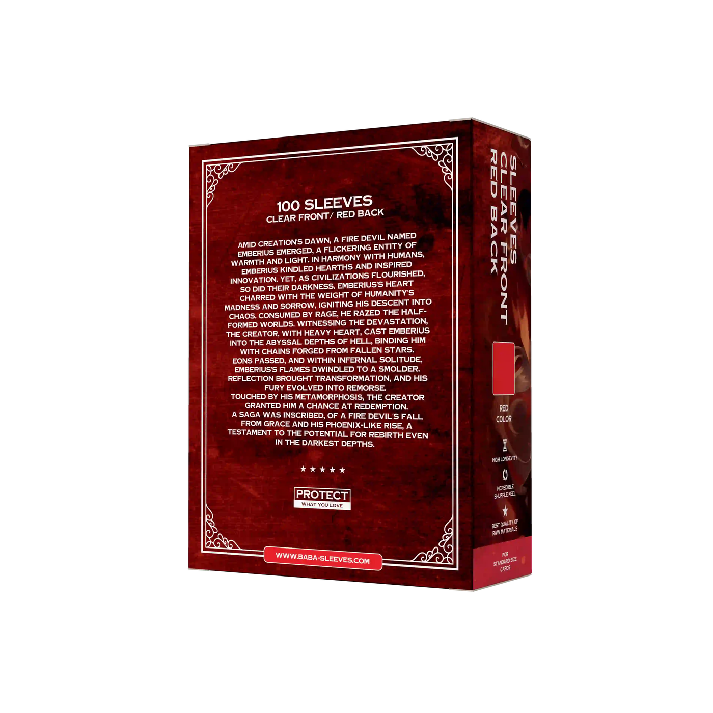 rückseite verpackung rote karten sleeves, robuste schutzhüllen für meine pokemon und one piece karten