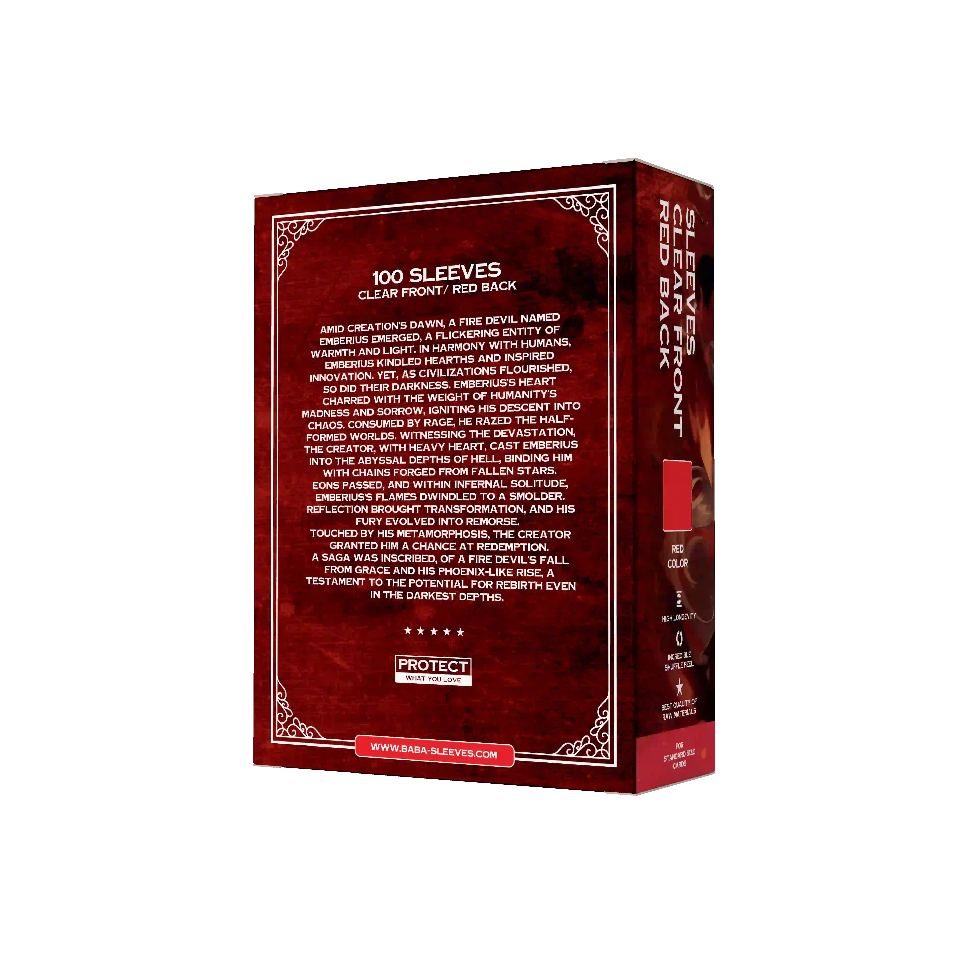 rückseite verpackung rote karten sleeves, robuste schutzhüllen für meine pokemon und one piece karten