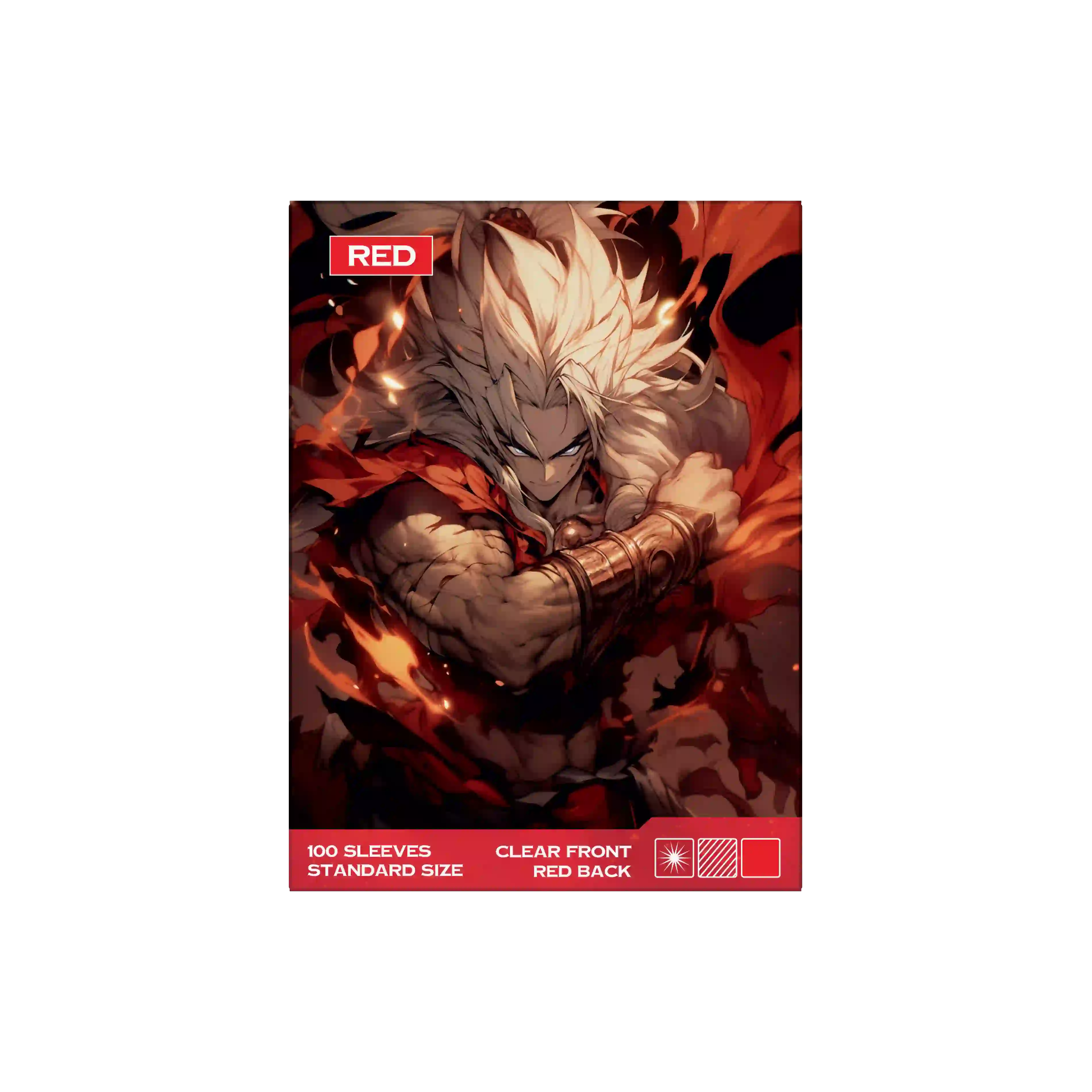 rote sammelkarten hüllen 100 stück, karten sleeves standard size für pokemon, magic und andere kartenspiele