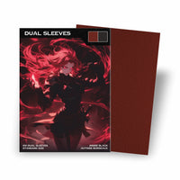 Premium Dual Sleeves Kartenhüllen Matt Dunkel Rot (Bordeaux) – Standard Size | 100% Blickdicht | Turnierlegal | 100 Stück