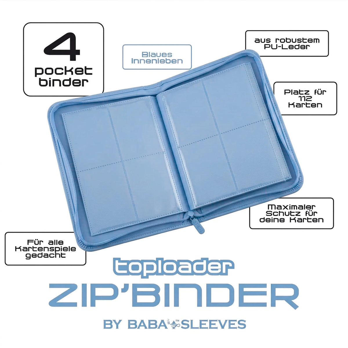 Toploader Binder Hellblau für 112 Karten – Vorteile im Überblick