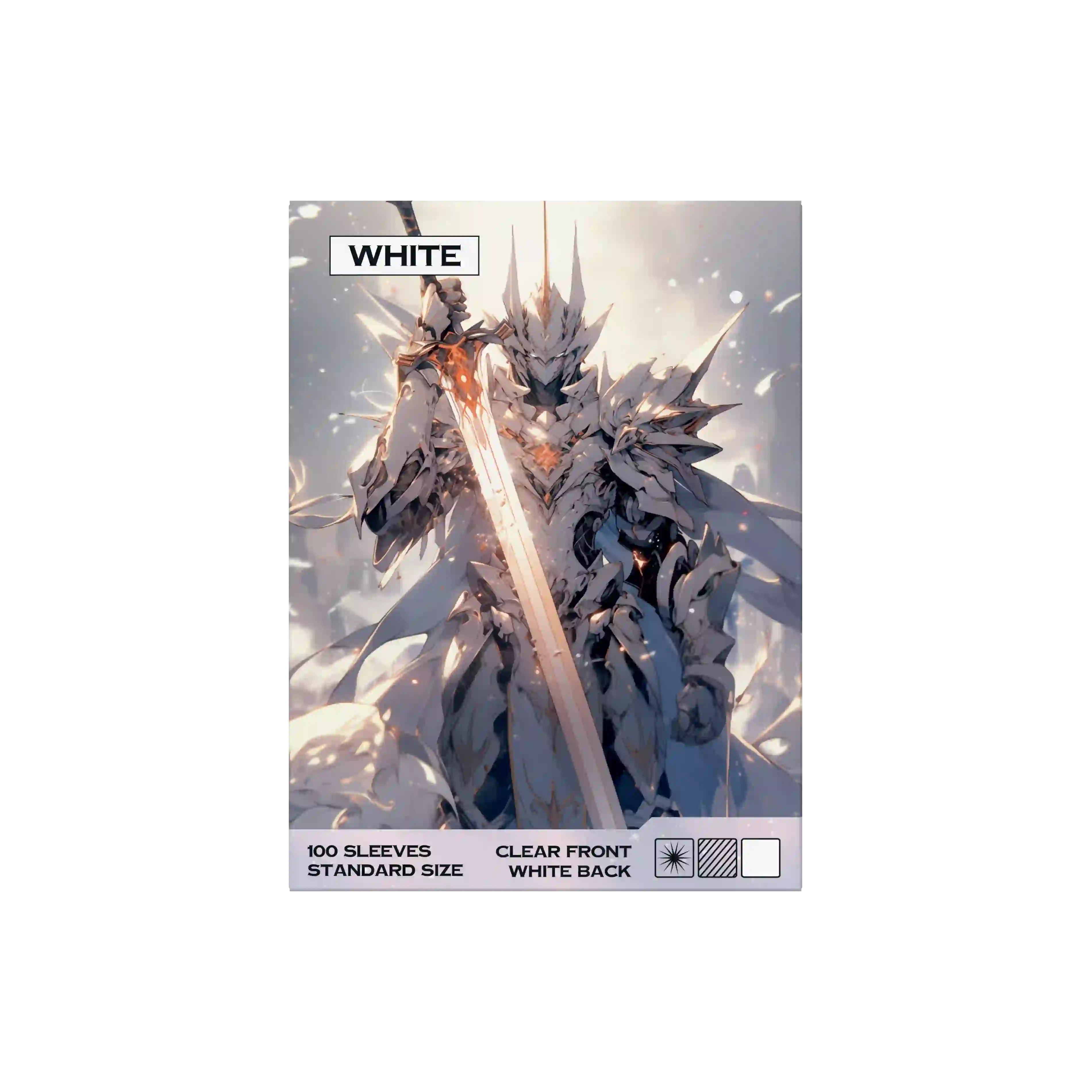 weisse Sammelkartenhüllen 100 Stück Verpackung, Trading Card Sleeves Standard Size für alle TCG Kartenspiele wie Pokémon, MTG, Lorcana