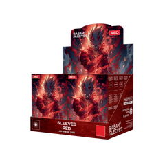 Display Box seitliche Ansicht rote red Yu-Gi-Oh Sleeves Japanese Size Verkaufsaufsteller