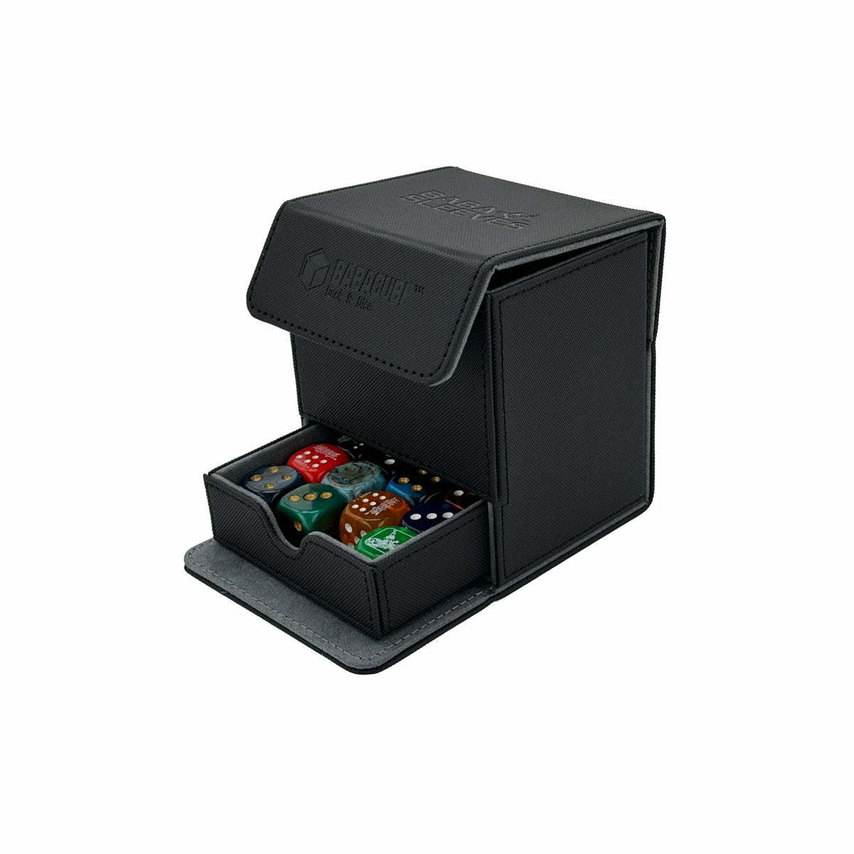 BabaCube baba sleeves Deckbox Schwarz für 100+ mehr Karten YuGiOh One Piece Pokémon Magic Lorcana riftbound mit würfelfach