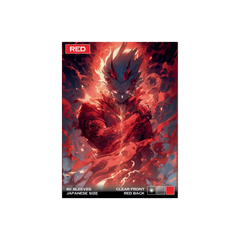 Verpackung Frontansicht rote red Yu-Gi-Oh Kartenhüllen Japanese Size 60 Stück