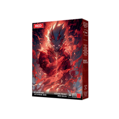 Verpackung rote red Yu-Gi-Oh Kartenhüllen Japanese Size 60 Stück seitliche Frontansicht