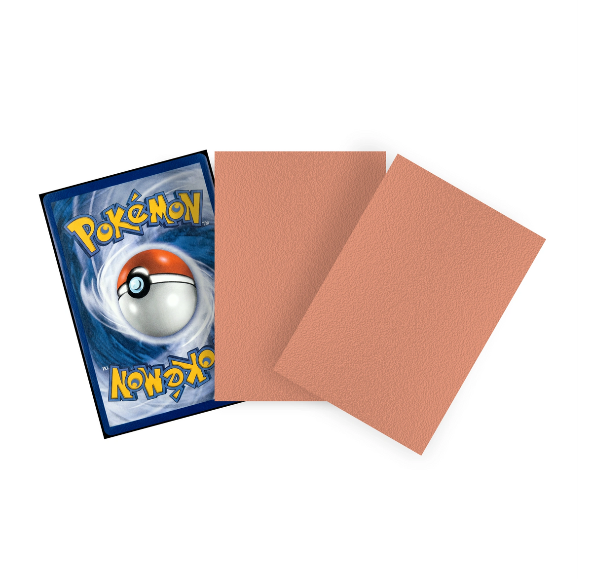 Pinke Dual Sleeves Standard Size mit eingesteckter Pokémon Sammelkarte – matte, blickdichte TCG Kartenhüllen für Premium Kartenschutz