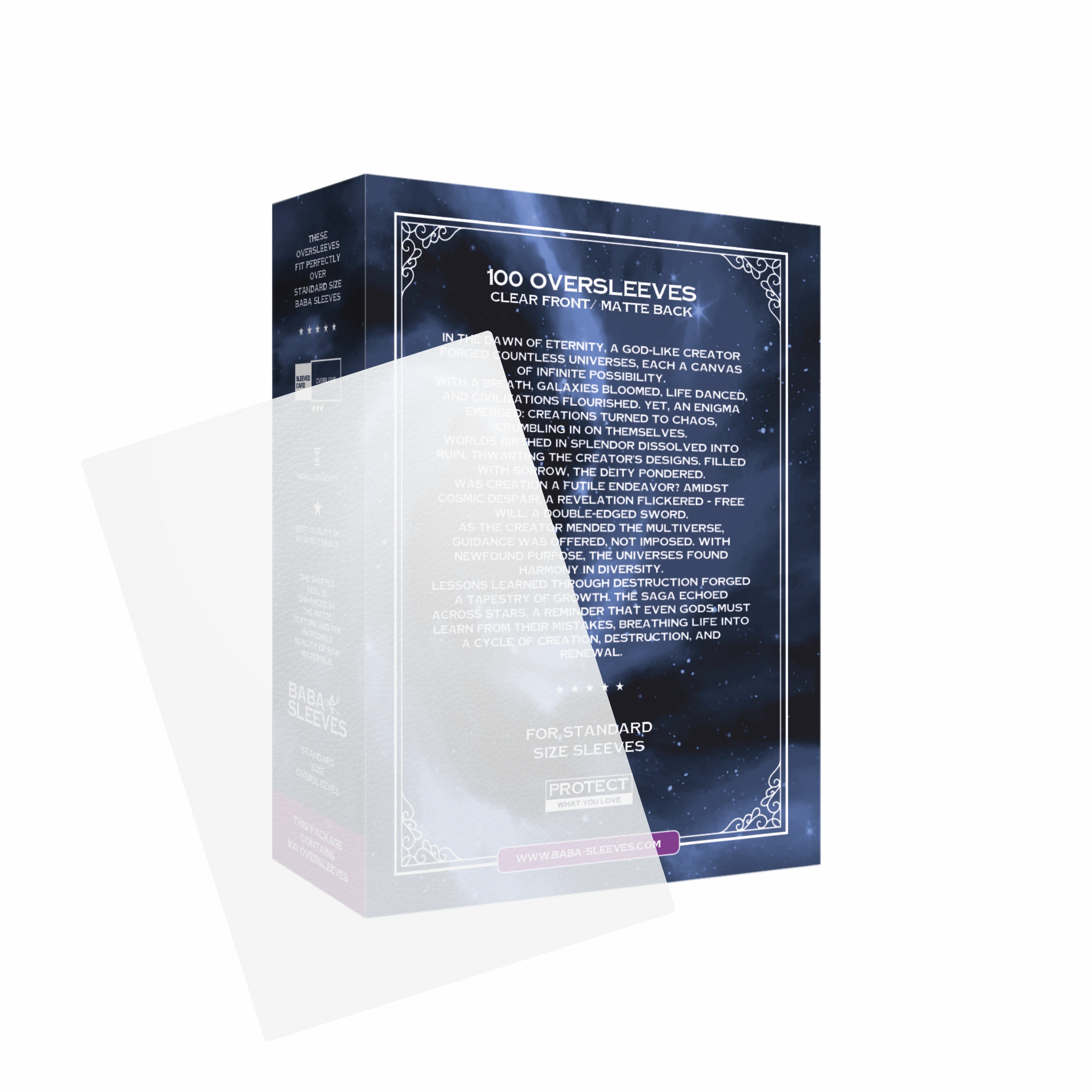 Baba Sleeves Oversleeves (Outer Sleeves) Standard Size Matt - 100 Hüllen