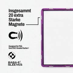Graded Card Slab Bumper für PSA & CGC – Aluminium Metall Hartglas UV‑Schutz Hülle Hellblau | Yu-Gi-Oh!, Pokémon, One Piece, Magic the Gathering