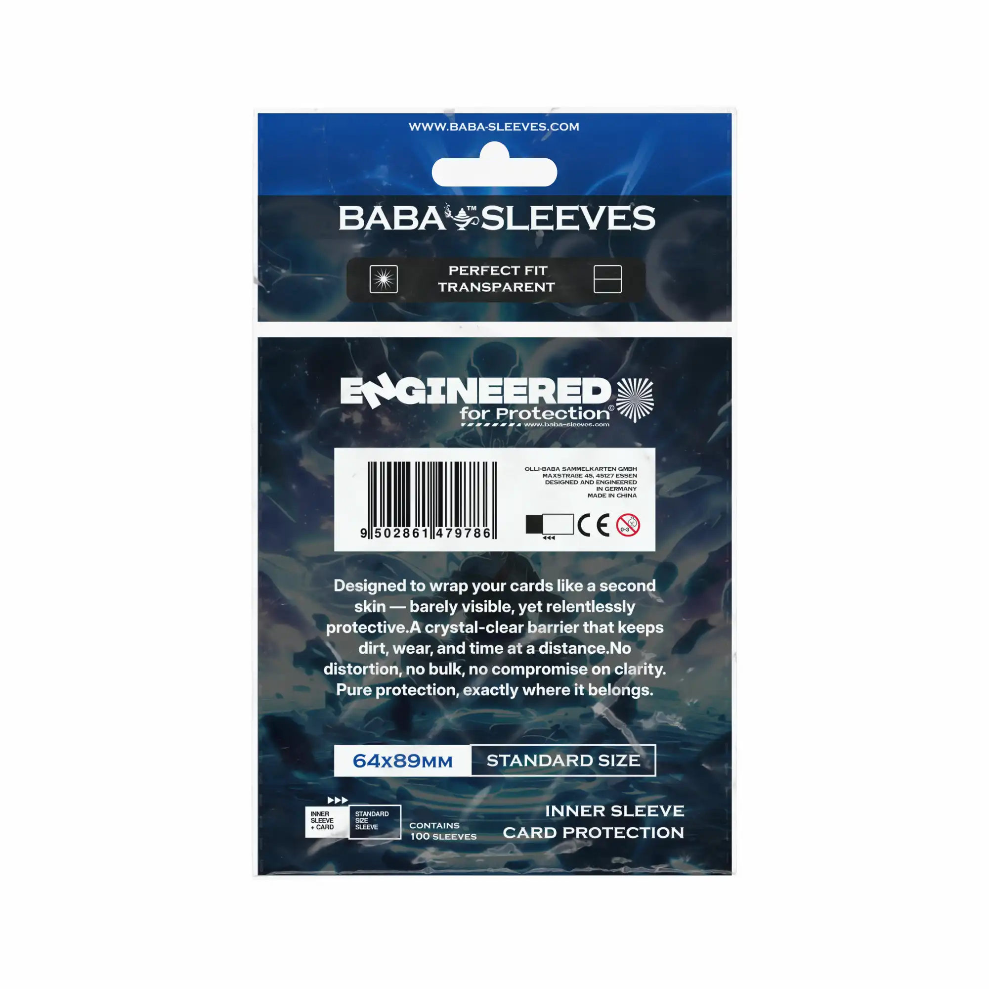 inner sleeves 64x89mm in Deckbox mit double-gesleevten Magic Karten Turnier