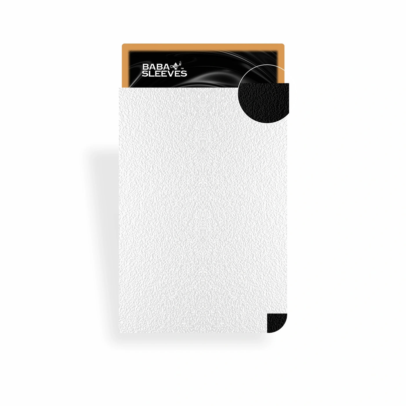 Standard Size Dual Sleeves in Weiß – elegante, matte Kartenhüllen mit schwarzer Innenseite für kompetitives Spielen und Turniere