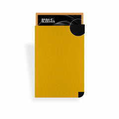 Standard Size Dual Sleeves in Orange – elegante, matte Kartenhüllen mit schwarzer Innenseite für kompetitives Spielen und Turniere
