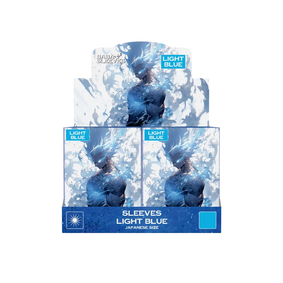 Display Box hell blaue light blue Yu-Gi-Oh Kartenhüllen Japanese Size mehrere Packungen à 60 Stück