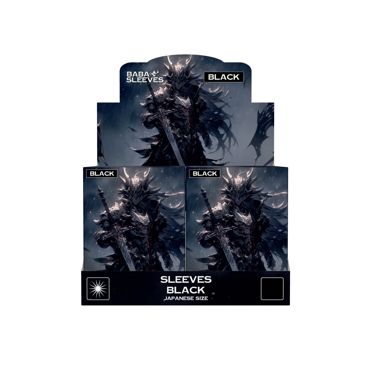 Display Box schwarze black Yu-Gi-Oh Kartenhüllen Japanese Size mehrere Packungen à 60 Stück