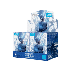 Display Box seitliche Ansicht hell blaue light blue Yu-Gi-Oh Sleeves Japanese Size Verkaufsaufsteller