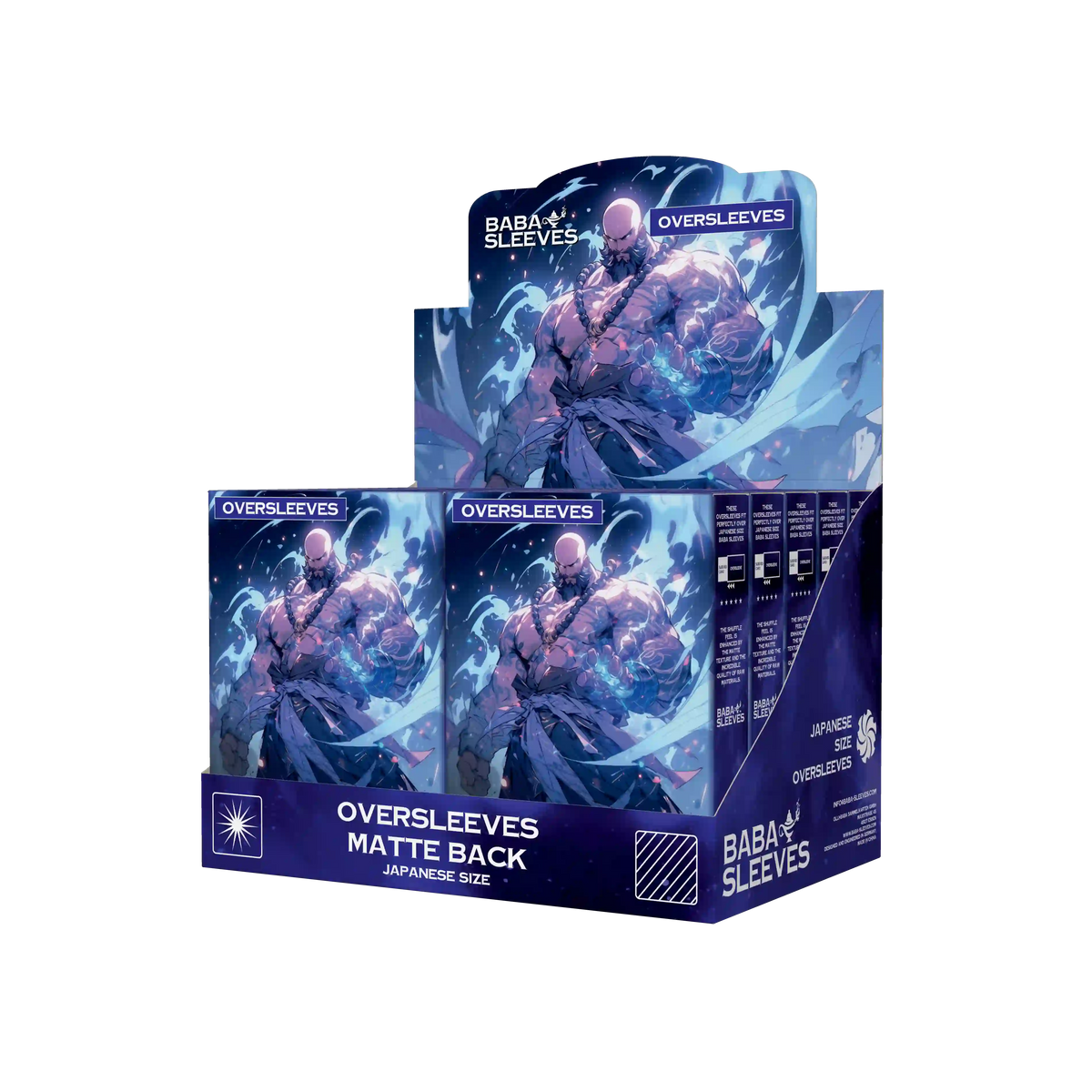 Display Box seitliche Ansicht matte Oversleeves transparent Japanese Size Yu-Gi-Oh Verkaufsaufsteller
