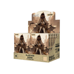Display Box seitliche Ansicht matte beige sandfarbene transparent Japanese Size Yu-Gi-Oh Verkaufsaufsteller