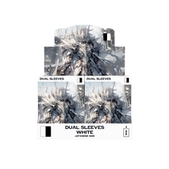 Display mit 10 Packungen Yu-Gi-Oh! Dual Sleeves Weiß – Japanese Size, blickdichte Premium Kartenhüllen für Turniere