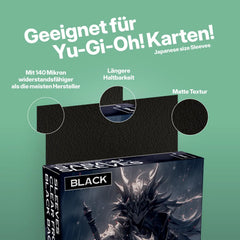 Geöffnete Packung 60 Stück sandfarbene Yu-Gi-Oh Kartenhüllen Japanese Size Beige bereit zum Einhüllen