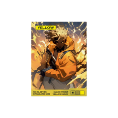 Gelbe Sammelkartenhüllen 100 Stück Verpackung, Trading Card Sleeves Standard Size für alle TCG Kartenspiele wie Pokémon, MTG, Lorcana