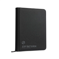 TCG Sammelkarten Binder Groß Schwarz für 360 Karten – Sammelordner für Pokémon, Yu‑Gi‑Oh!, One Piece, Lorcana & Magic, 9‑Pocket, PU‑Leder mit Reißverschluss