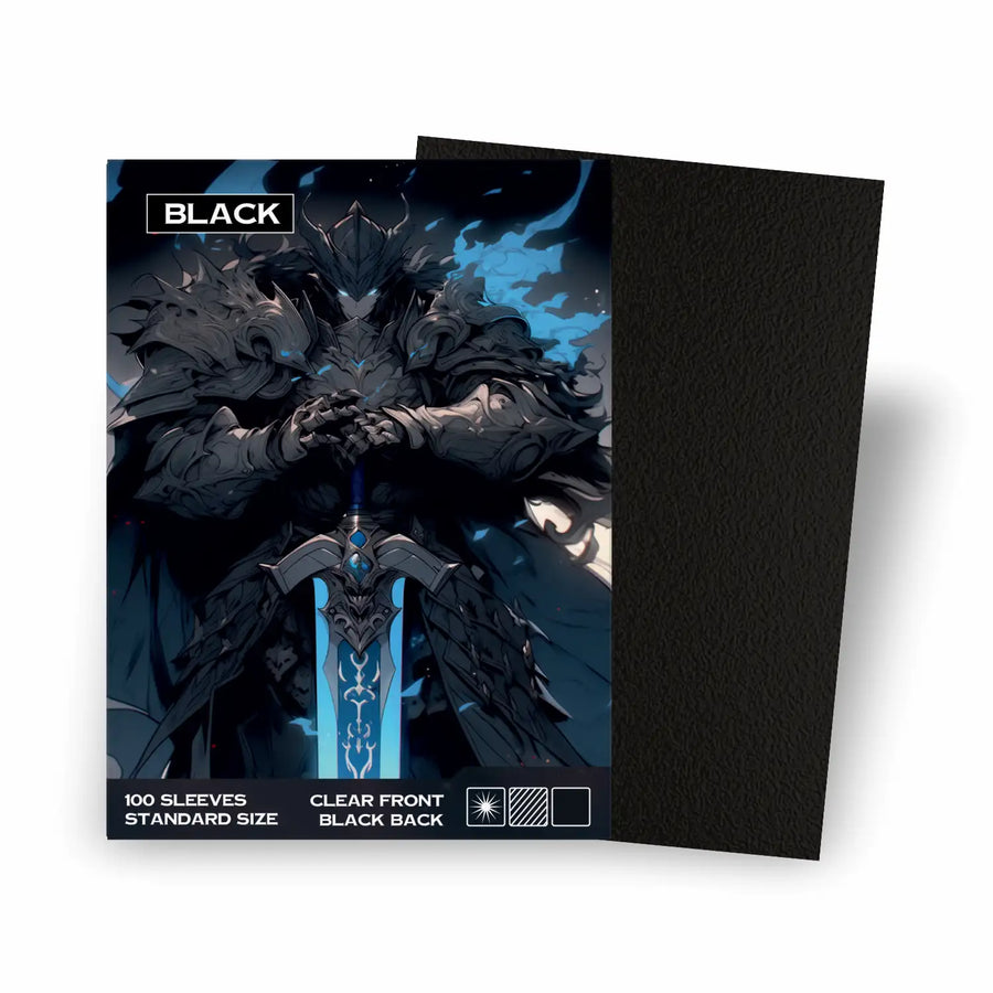 Kartenhüllen Standard Size Schwarz 100 Stück, Verpackung vorne – Sammelkartenhüllen 66x91mm für Pokémon, Magic the Gathering, One Piece TCG