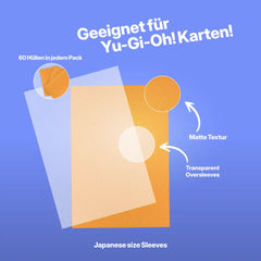 Matte Oversleeves transparent geeignet für Yu-Gi-Oh Sammelkarten Japanese Size Double Sleeve Übersicht