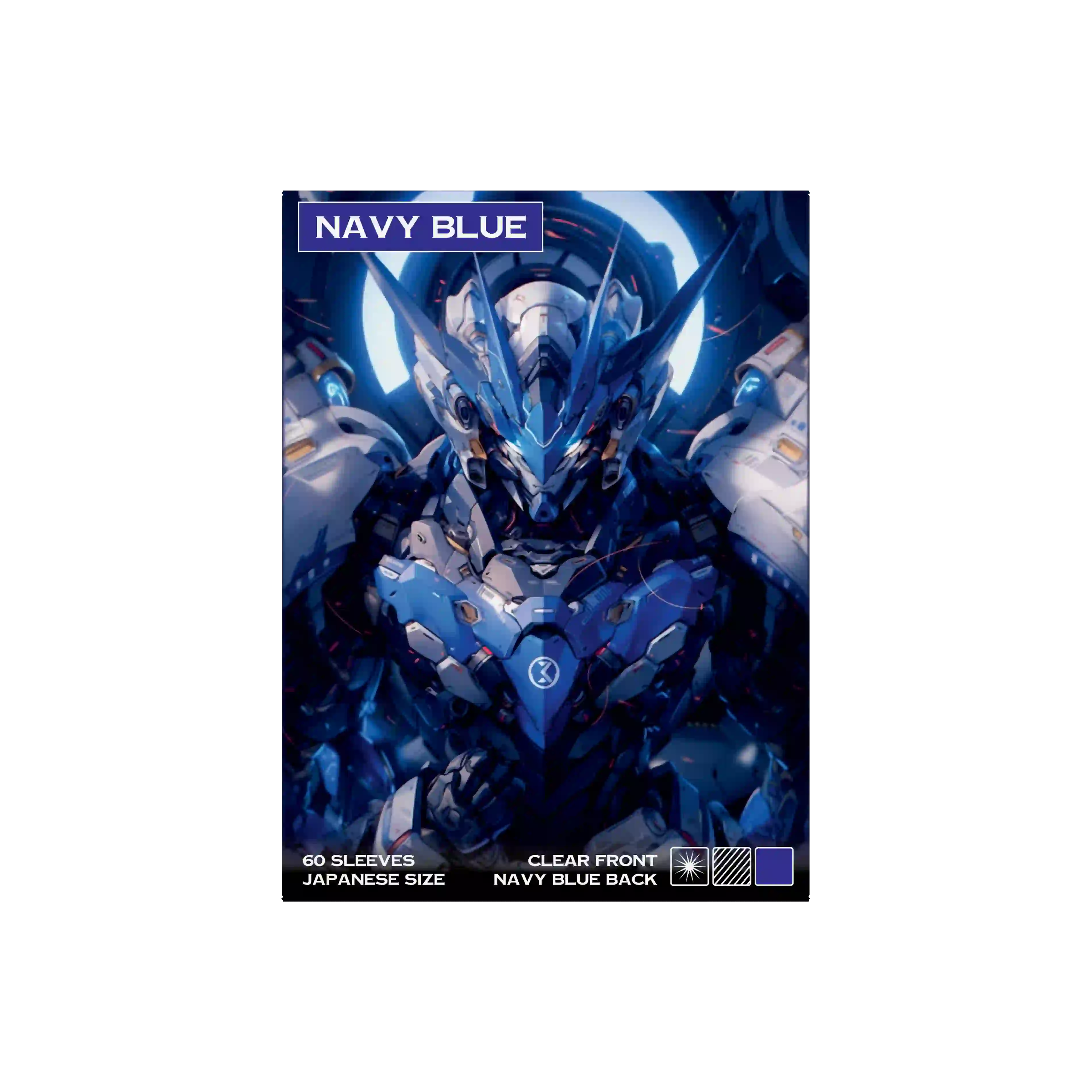 Stapel marineblauer Yu-Gi-Oh Sleeves Japanese Size Navy Blue für Turnier und Sammlung