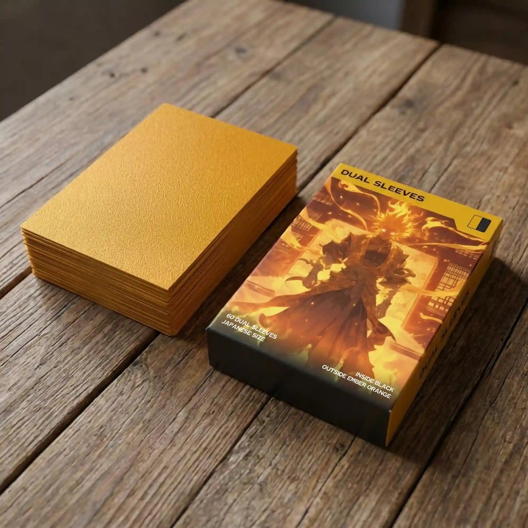 Orange Japanese size Dual sleeves für Yu-Gi-Oh! Karten