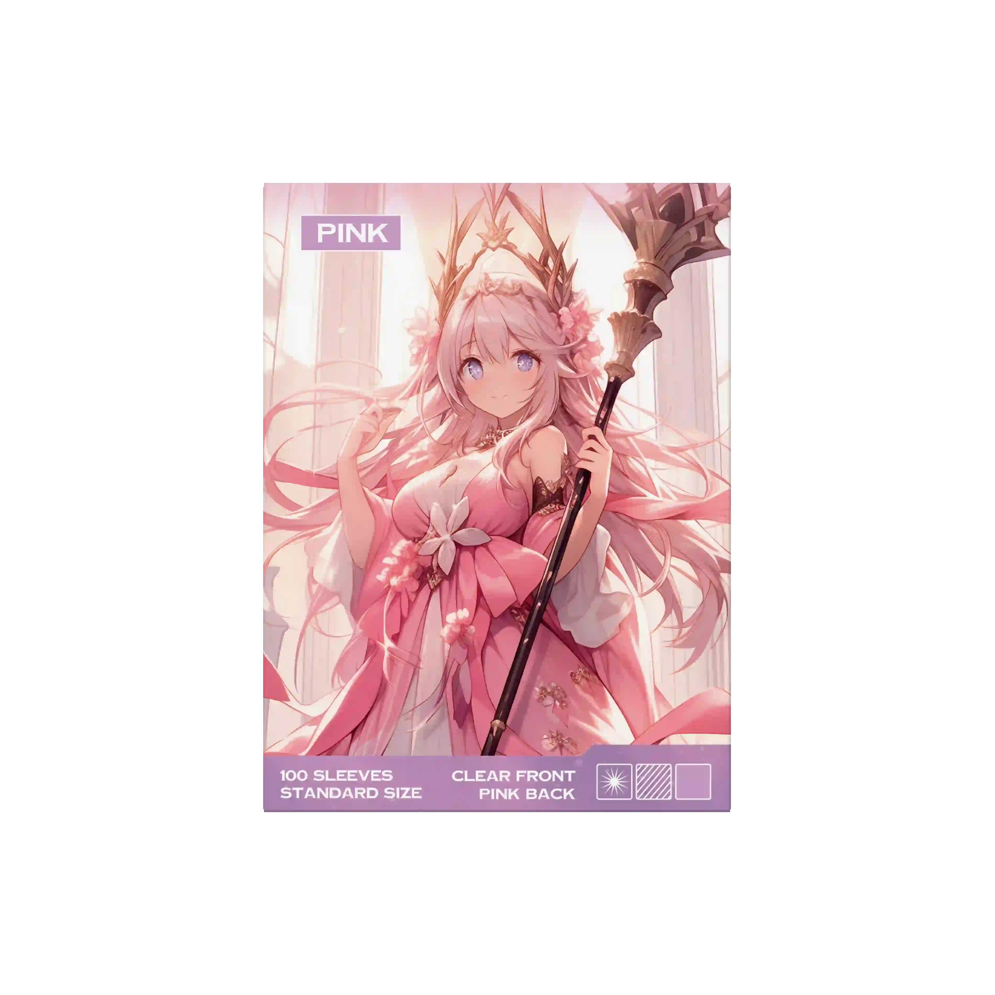 Pinke Sammelkartenhüllen 100 Stück Verpackung, Trading Card Sleeves Standard Size für alle TCG Kartenspiele wie Pokémon, MTG, Lorcana