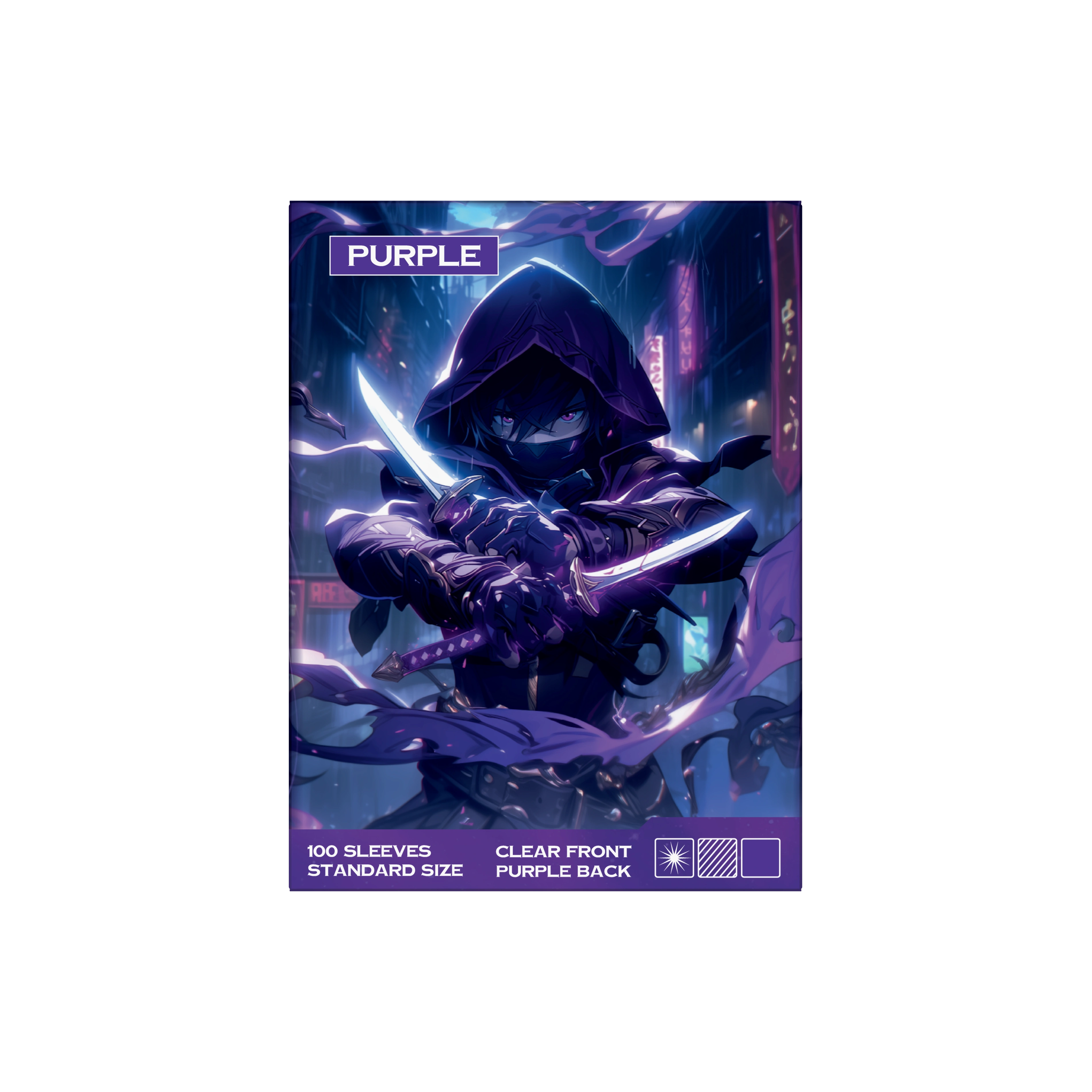 Lila Sammelkartenhüllen 100 Stück Verpackung, Trading Card Sleeves Standard Size für alle TCG Kartenspiele wie Pokémon, MTG, Lorcana