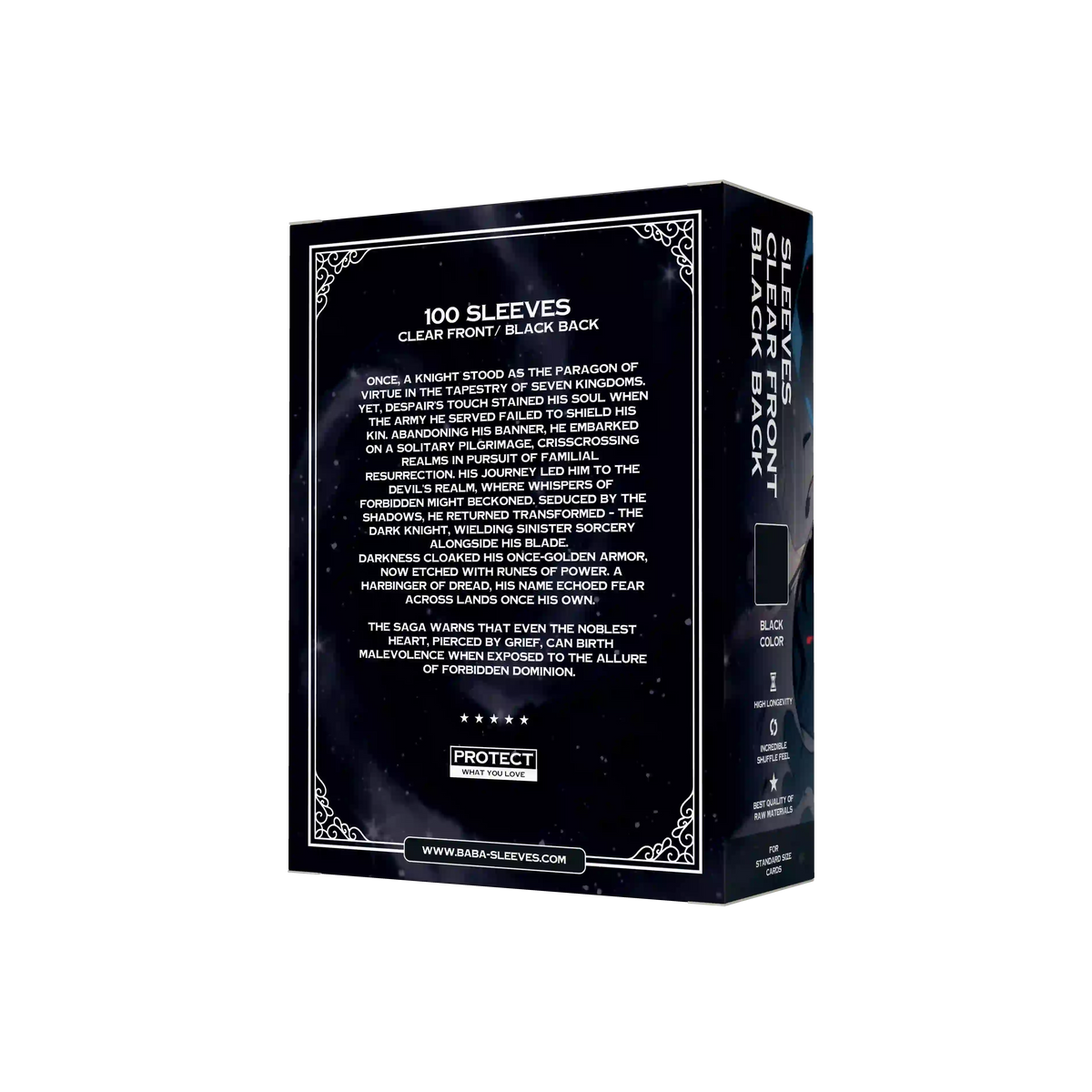 Rückseite Schwarze Kartenhüllen Verpackung, blickdichte Standard Size Sleeves 100 Stück für Sammelkartenspiele wie Magic the Gathering und Pokémon